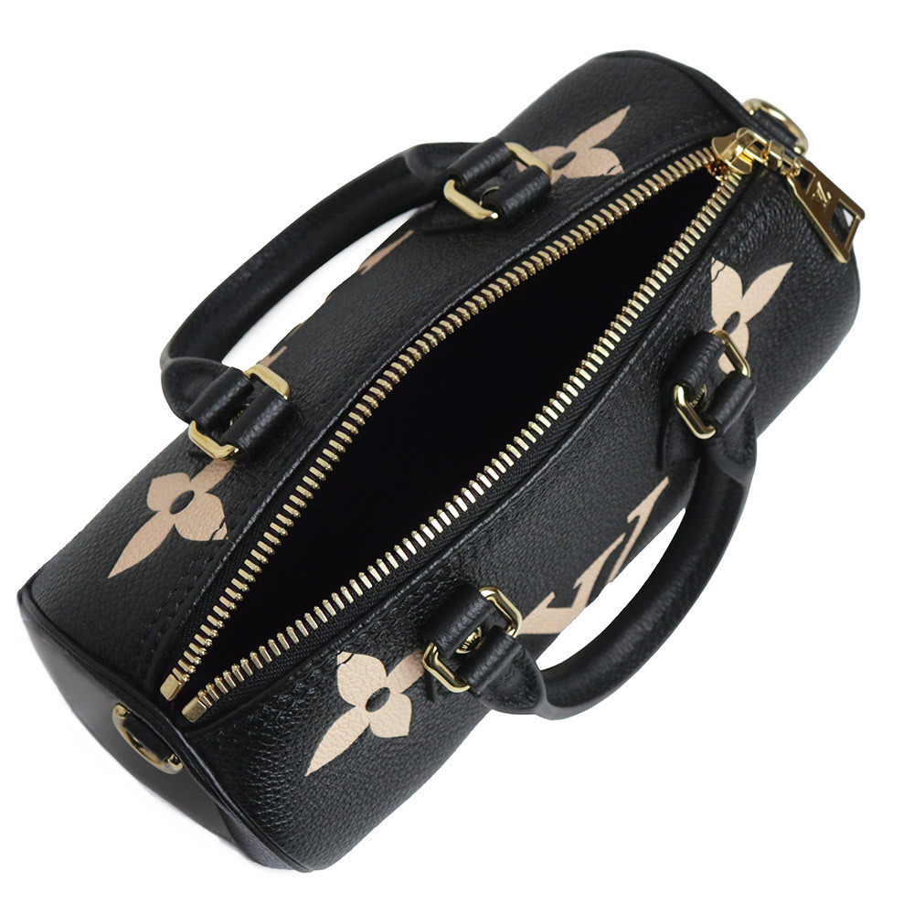 LOUIS VUITTON Papillon Empreinte Black Beige Shoulder Handbag Crossbody - Picture 3 of 10